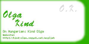 olga kind business card